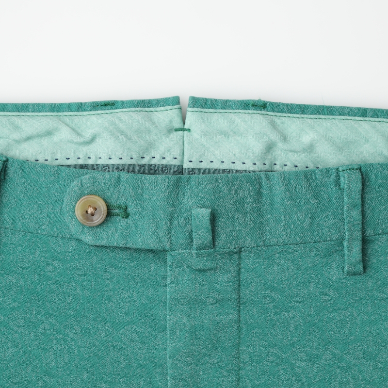 Eminento Slacks Online エミネントスラックスオンライン 春夏モデル スーパースリム カルツォーニ ウォッシュドコットンパンツ ノータック ドットプリント